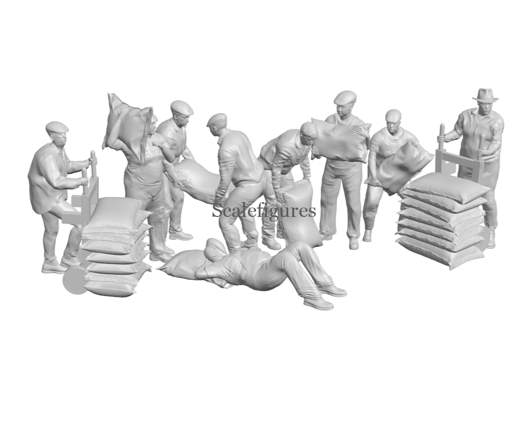 Model Power O Scale County Road Workers Pack (6 Painted Figures) - MP6184
